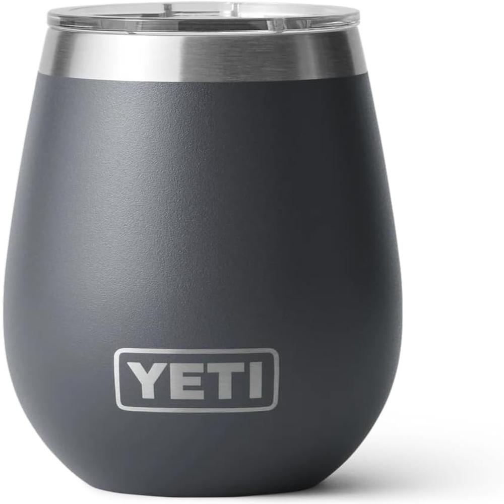 YETI RAMBLER VASO DE VINO DE 10 OZ DE ACERO INOXIDABLE CON TAPA MAGSLIDER | GRIS - 1