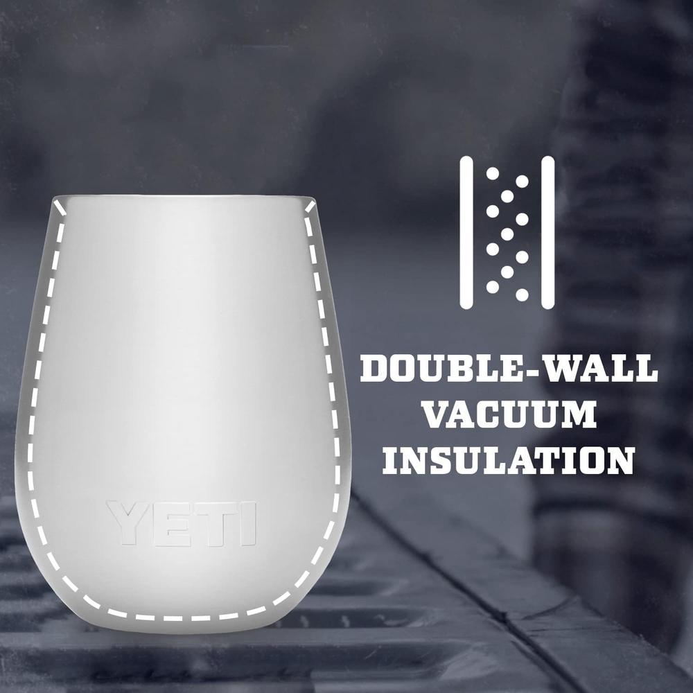 YETI RAMBLER VASO DE VINO DE 10 OZ DE ACERO INOXIDABLE CON TAPA MAGSLIDER | GRIS - 3