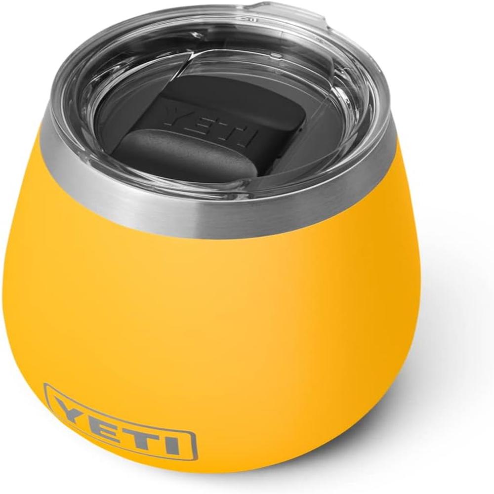 YETI RAMBLER VASO DE VINO DE 10 OZ DE ACERO INOXIDABLE CON TAPA MAGSLIDER | AMARILLO - 1
