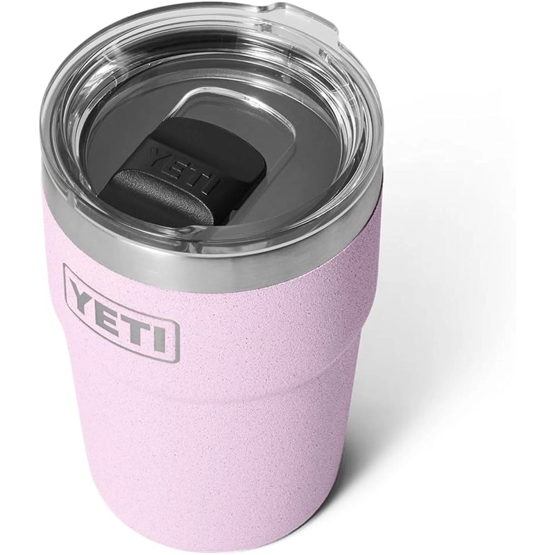 YETI RAMBLER VASO DE 16 OZ DE ACERO INOXIDABLE CON TAPA MAGSLIDER | ROSA BEBÉ - 1