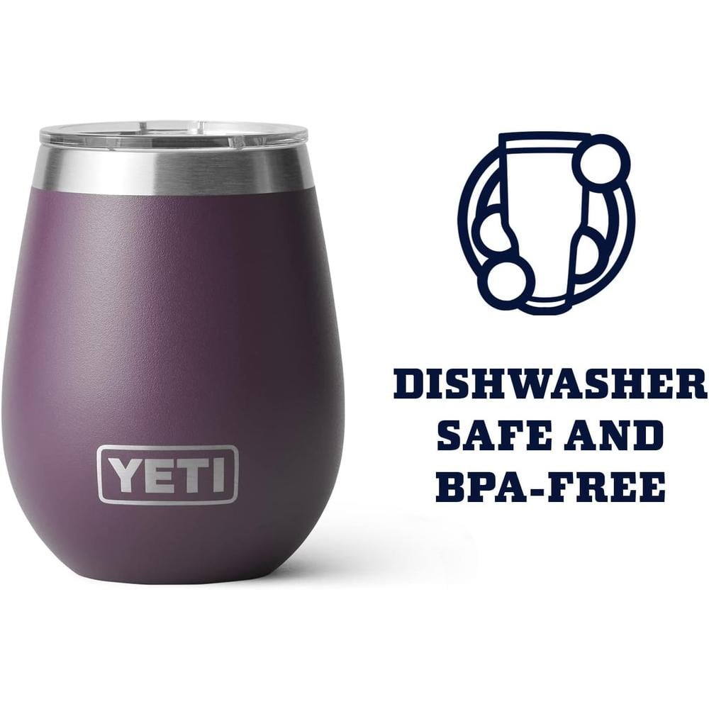YETI RAMBLER VASO DE VINO DE 10 OZ DE ACERO INOXIDABLE CON TAPA MAGSLIDER | UVA - 4