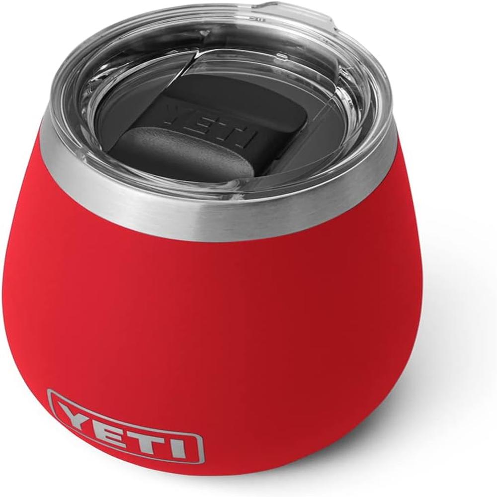 YETI RAMBLER VASO DE VINO DE 10 OZ DE ACERO INOXIDABLE CON TAPA MAGSLIDER | ROJO - 1
