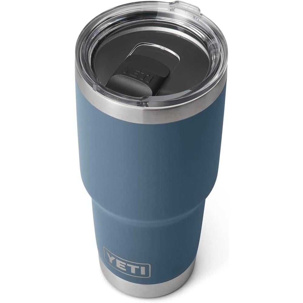 YETI RAMBLER VASO DE 30 OZ DE ACERO INOXIDABLE Y TAPA MAGSLIDER | AZUL ACERO - 1