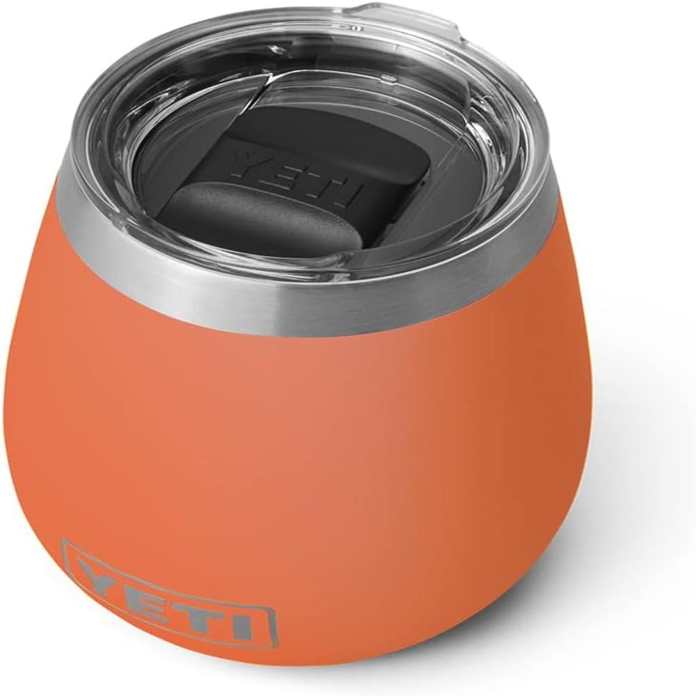 YETI RAMBLER VASO DE VINO DE 10 OZ DE ACERO INOXIDABLE CON TAPA MAGSLIDER | NARANJA ARCILLA - 1