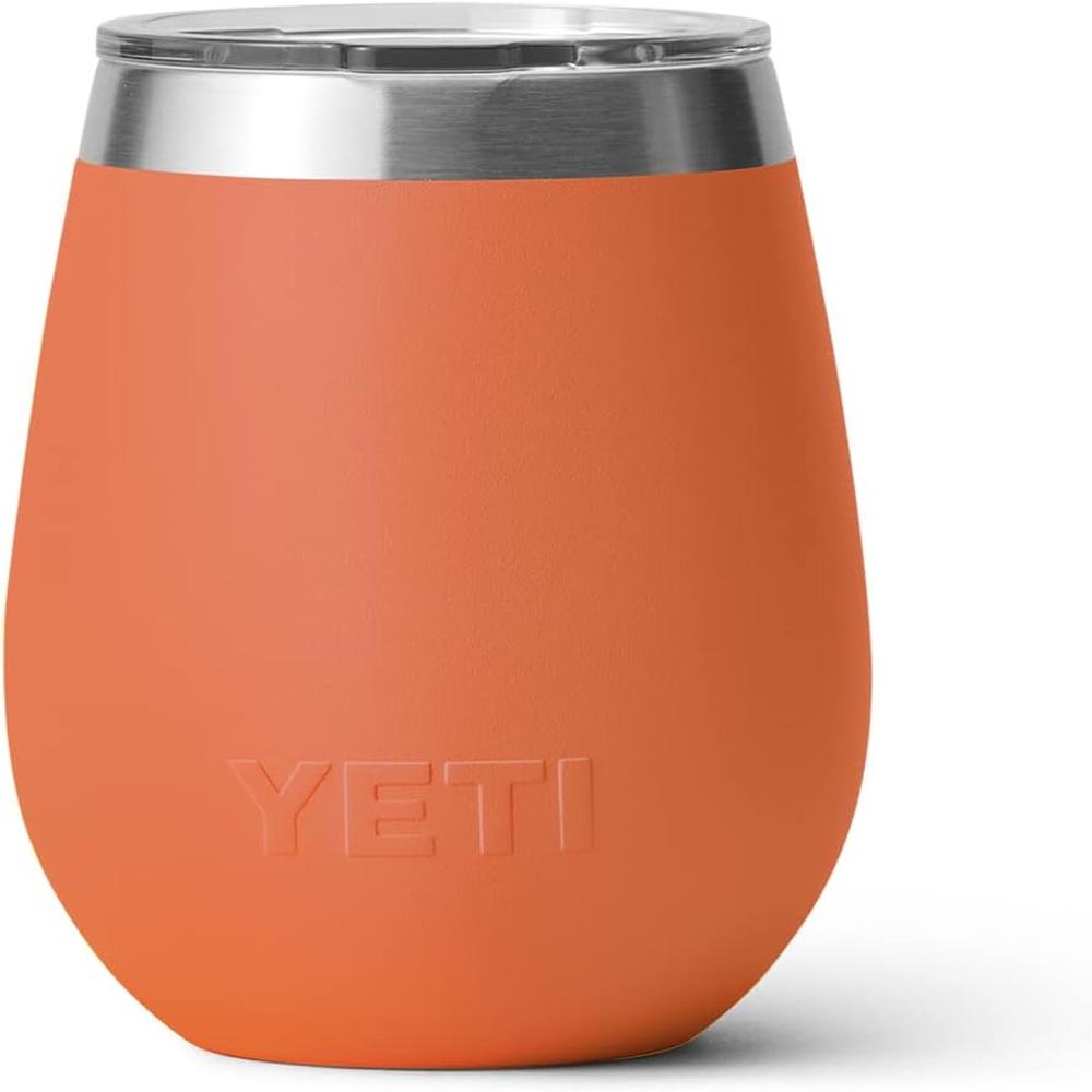 YETI RAMBLER VASO DE VINO DE 10 OZ DE ACERO INOXIDABLE CON TAPA MAGSLIDER | NARANJA ARCILLA - 5