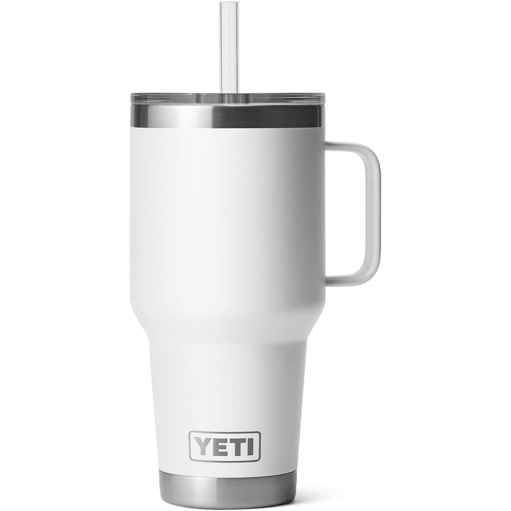 YETI RAMBLER VASO DE 35 OZ DE ACERO INOXIDABLE CON ASA Y TAPA CON SORBETE | BLANCO - 5