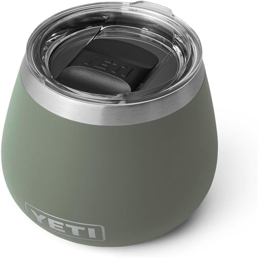 YETI RAMBLER VASO DE VINO DE 10 OZ DE ACERO INOXIDABLE CON TAPA MAGSLIDER | VERDE OLIVO - 1