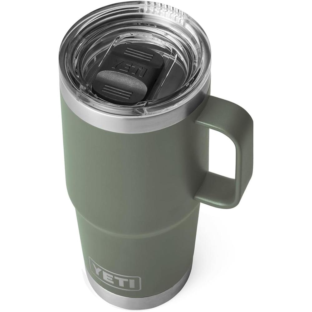 YETI RAMBLER VASO DE 20 OZ DE ACERO INOXIDABLE Y TAPA STRONGHOLD | VERDE MILITAR - 1