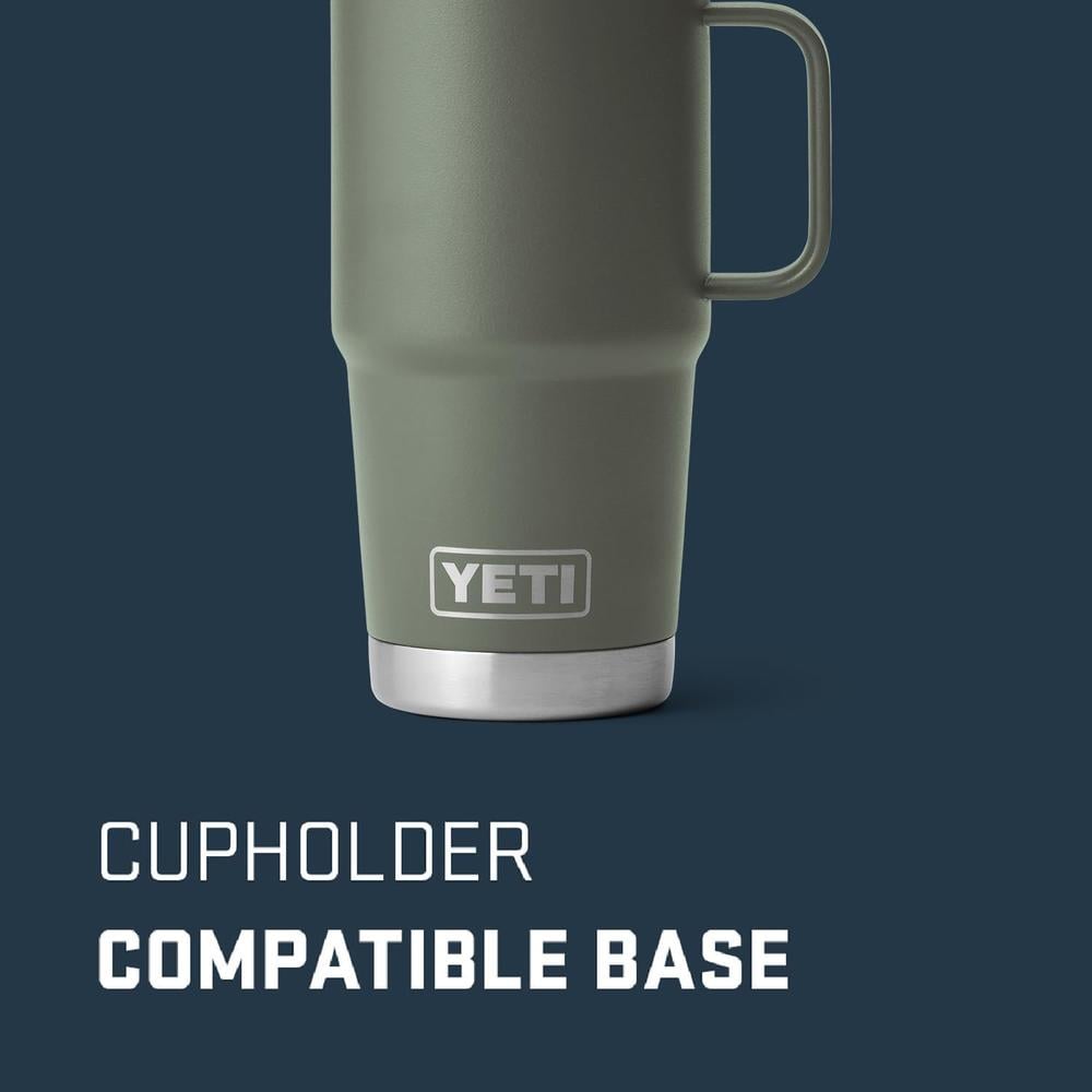 YETI RAMBLER VASO DE 20 OZ DE ACERO INOXIDABLE Y TAPA STRONGHOLD | VERDE MILITAR - 3