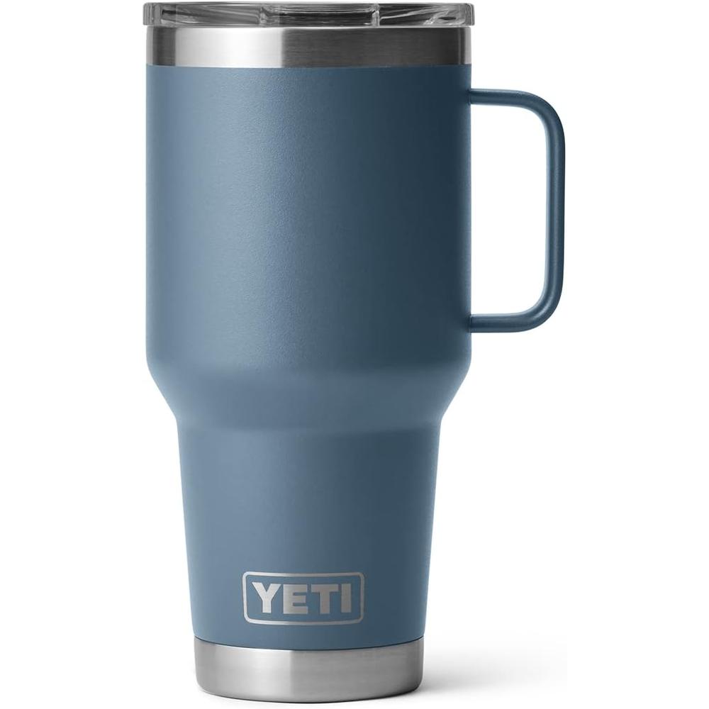 YETI RAMBLER VASO DE 30 OZ DE ACERO INOXIDABLE Y TAPA STRONGHOLD | AZUL ACERO - 5