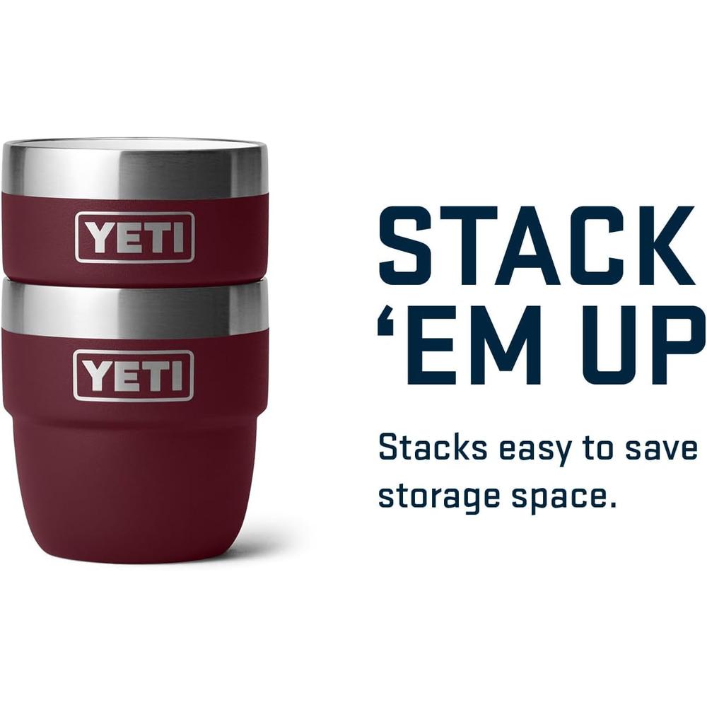 YETI RAMBLER PACK 2 VASOS S DE 4 OZ DE ACERO INOXIDABLE PARA EXPRESO | ROJO - 5