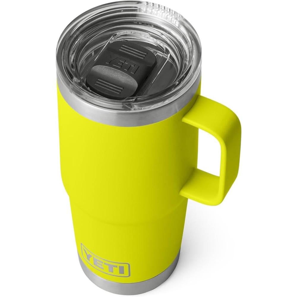 YETI RAMBLER VASO DE 20 OZ DE ACERO INOXIDABLE Y TAPA STRONGHOLD | AMARILLO NEON - 1