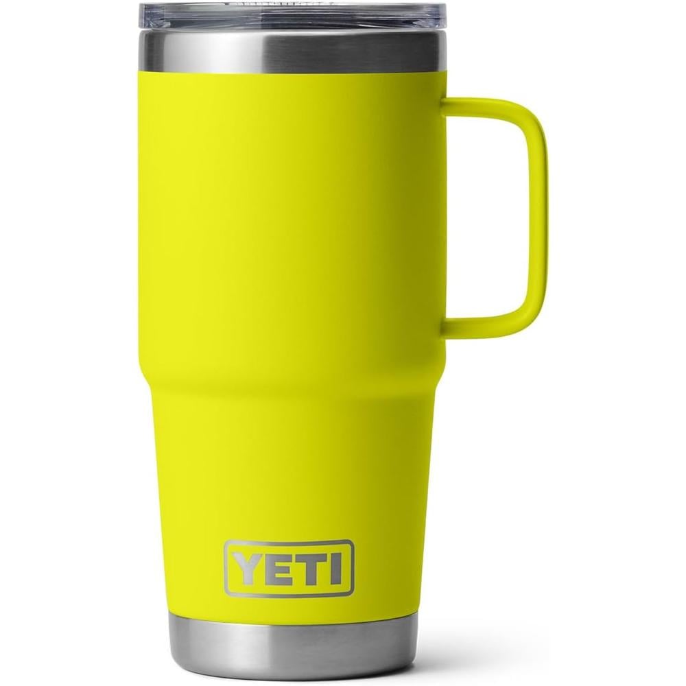 YETI RAMBLER VASO DE 20 OZ DE ACERO INOXIDABLE Y TAPA STRONGHOLD | AMARILLO NEON - 4