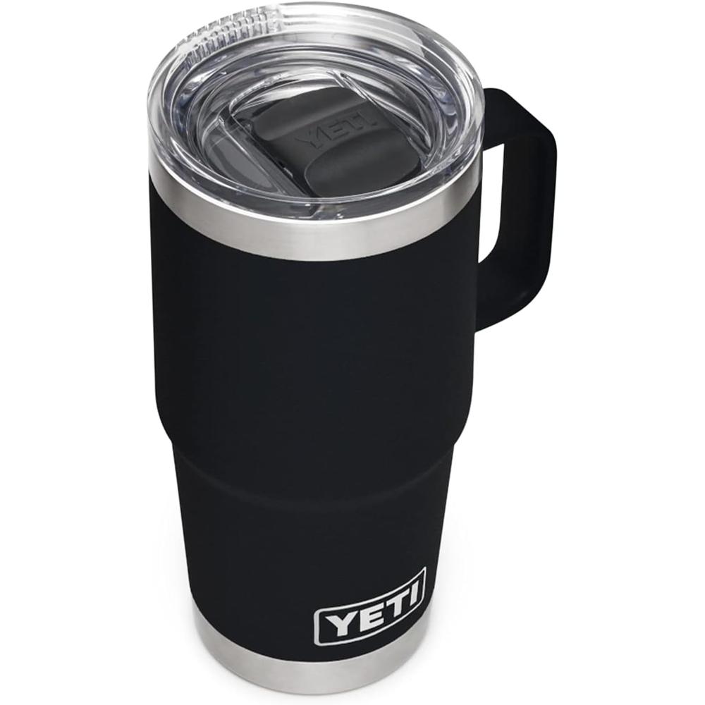 YETI RAMBLER VASO DE 20 OZ DE ACERO INOXIDABLE Y TAPA STRONGHOLD | NEGRO - 1