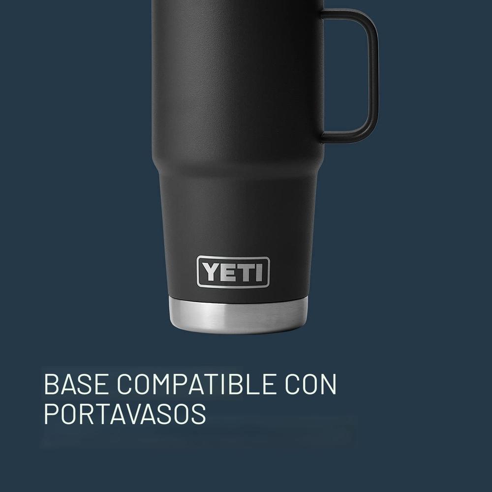 YETI RAMBLER VASO DE 20 OZ DE ACERO INOXIDABLE Y TAPA STRONGHOLD | NEGRO - 2
