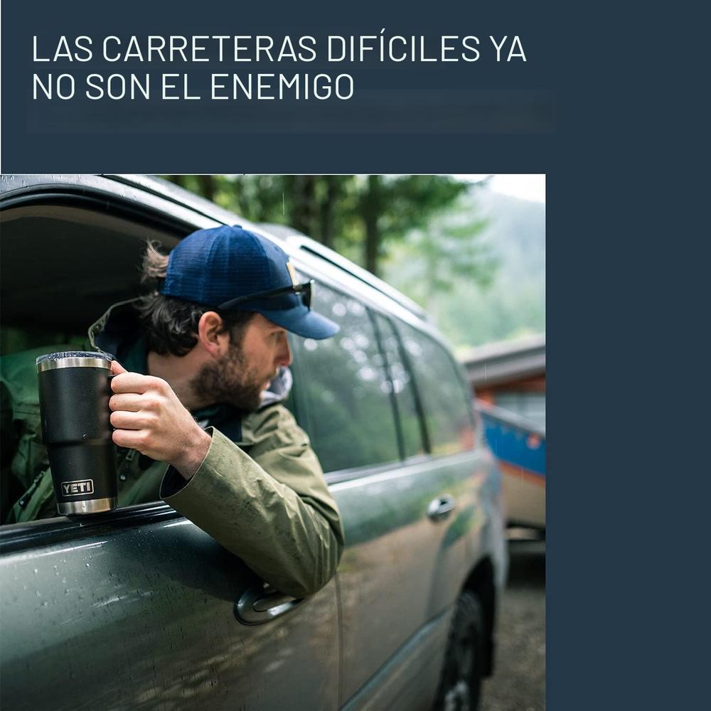 YETI RAMBLER VASO DE 20 OZ DE ACERO INOXIDABLE Y TAPA STRONGHOLD | NEGRO - 6