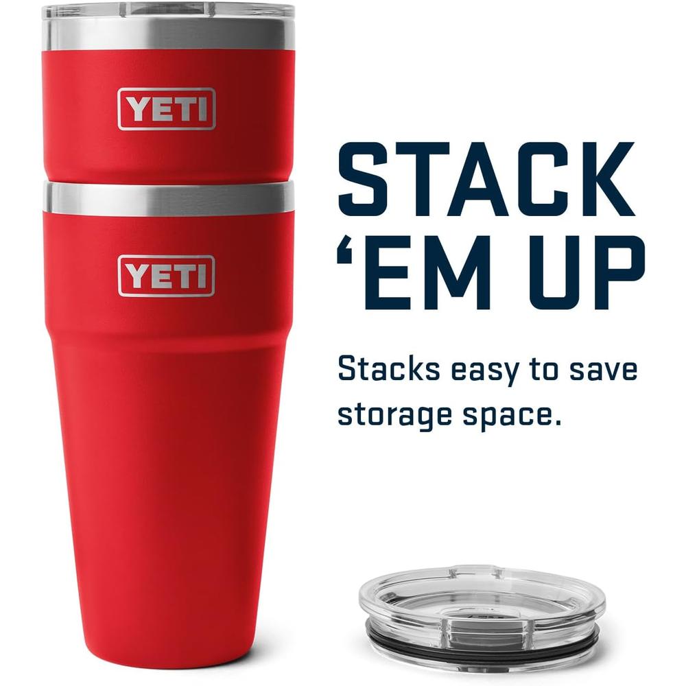 YETI RAMBLER VASO DE 30 OZ DE ACERO INOXIDABLE CON TAPA MAGSLIDER | ROJO - 6