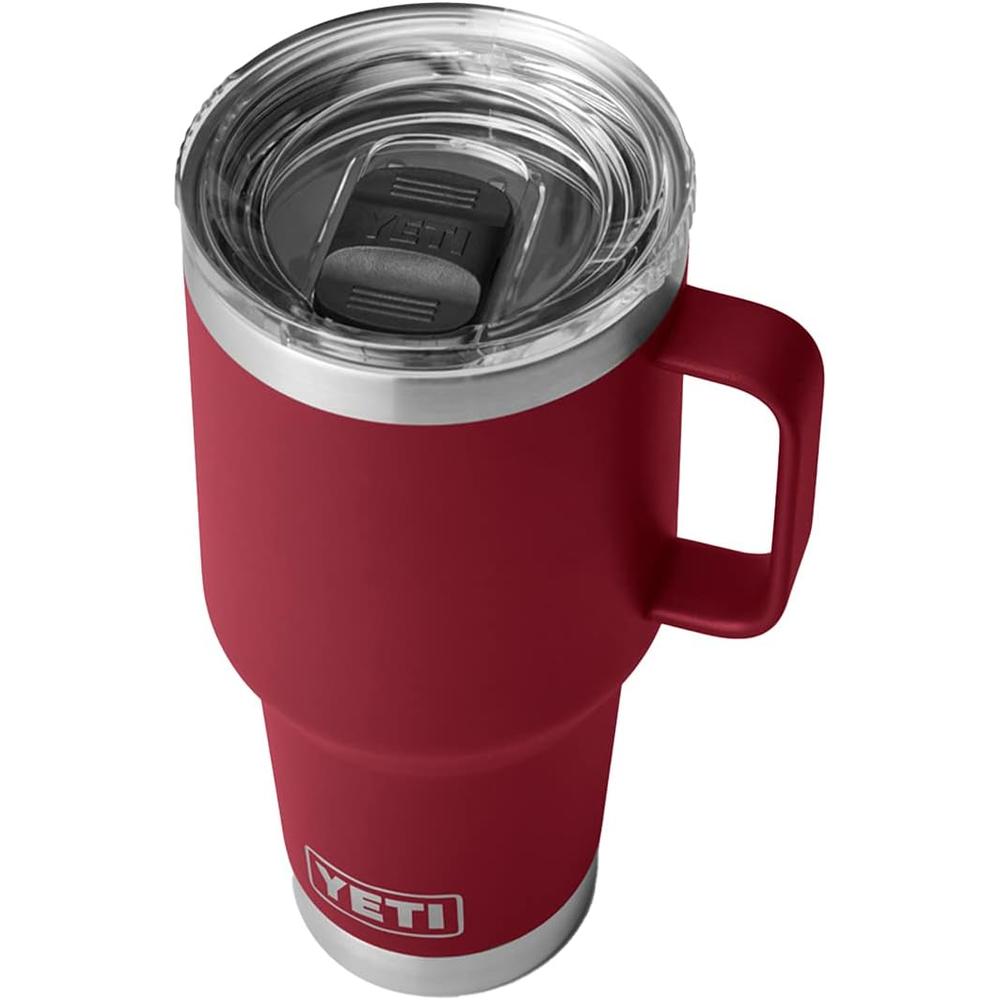 YETI RAMBLER VASO DE 30 OZ DE ACERO INOXIDABLE Y TAPA STRONGHOLD | ROJO OSCURO - 1