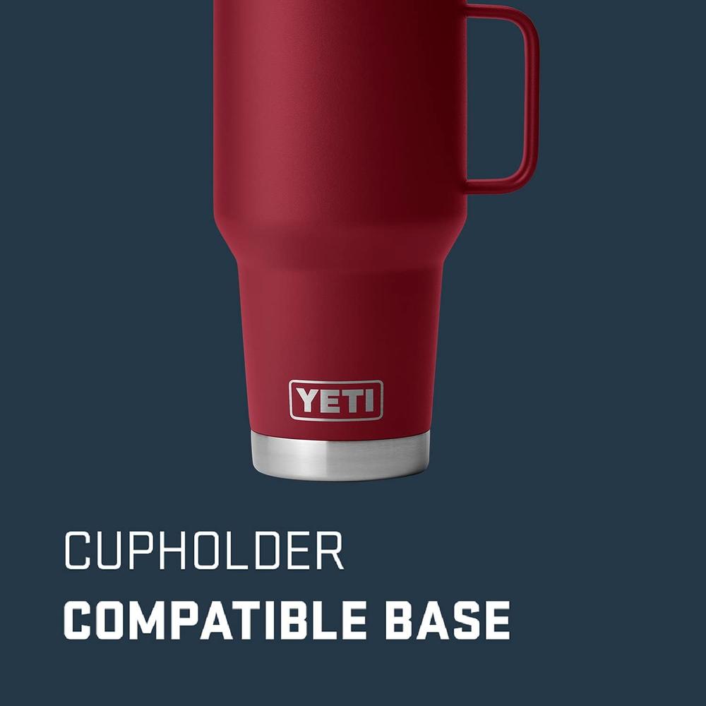 YETI RAMBLER VASO DE 30 OZ DE ACERO INOXIDABLE Y TAPA STRONGHOLD | ROJO OSCURO - 2