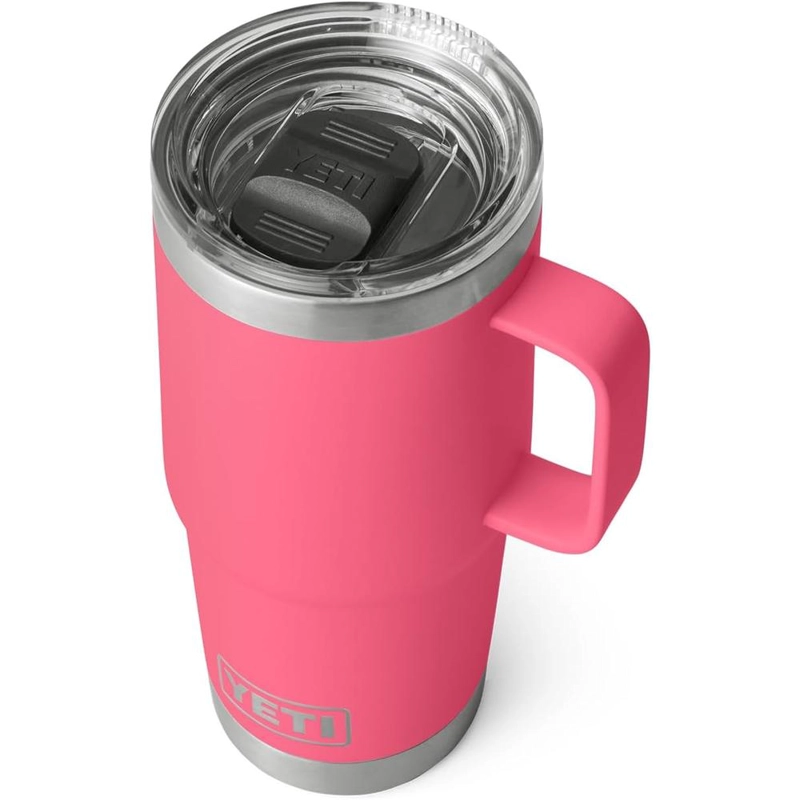YETI RAMBLER VASO DE 20 OZ DE ACERO INOXIDABLE Y TAPA STRONGHOLD | ROSA FUERTE - 1