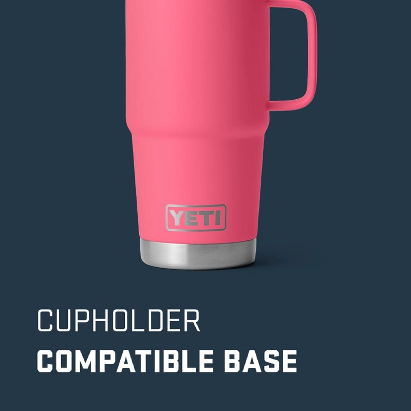 YETI RAMBLER VASO DE 20 OZ DE ACERO INOXIDABLE Y TAPA STRONGHOLD | ROSA FUERTE - 3