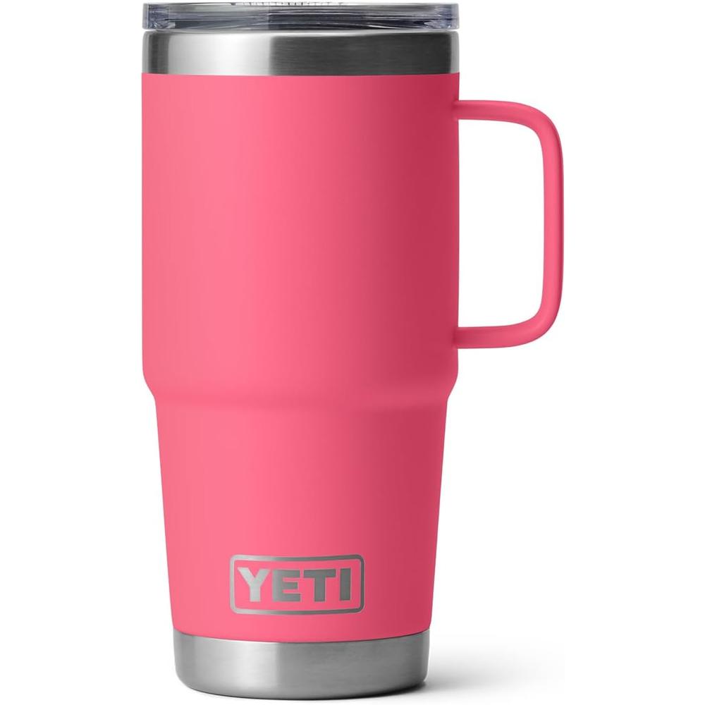 YETI RAMBLER VASO DE 20 OZ DE ACERO INOXIDABLE Y TAPA STRONGHOLD | ROSA FUERTE - 4