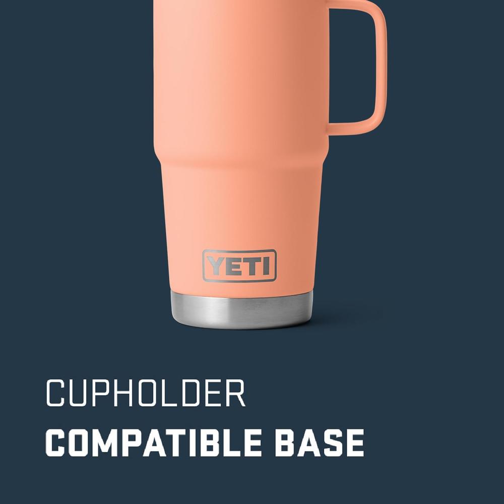 YETI RAMBLER VASO DE 20 OZ DE ACERO INOXIDABLE Y TAPA STRONGHOLD | MELOCOTÒN - 3