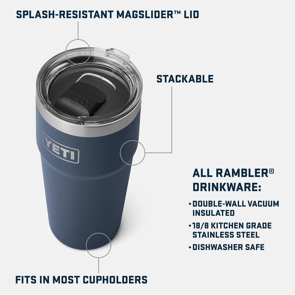 YETI RAMBLER VASO DE 30 OZ DE ACERO INOXIDABLE CON TAPA MAGSLIDER | GUINDA - 2