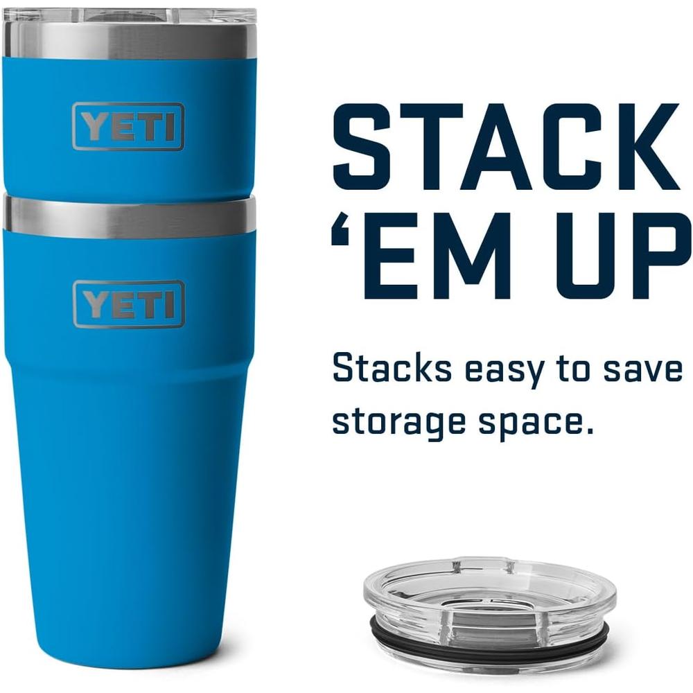 YETI RAMBLER VASO DE 20 OZ DE ACERO INOXIDABLE Y TAPA MAGSLIDER | AZUL - 6