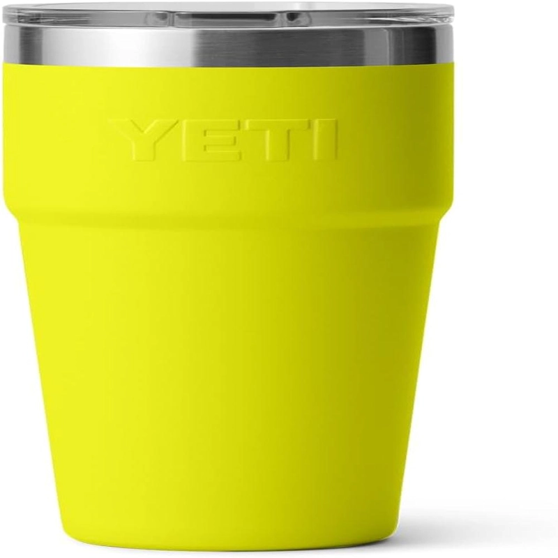 YETI RAMBLER VASO DE 20 OZ DE ACERO INOXIDABLE Y TAPA MAGSLIDER | NEGRO AMARILLO - 5