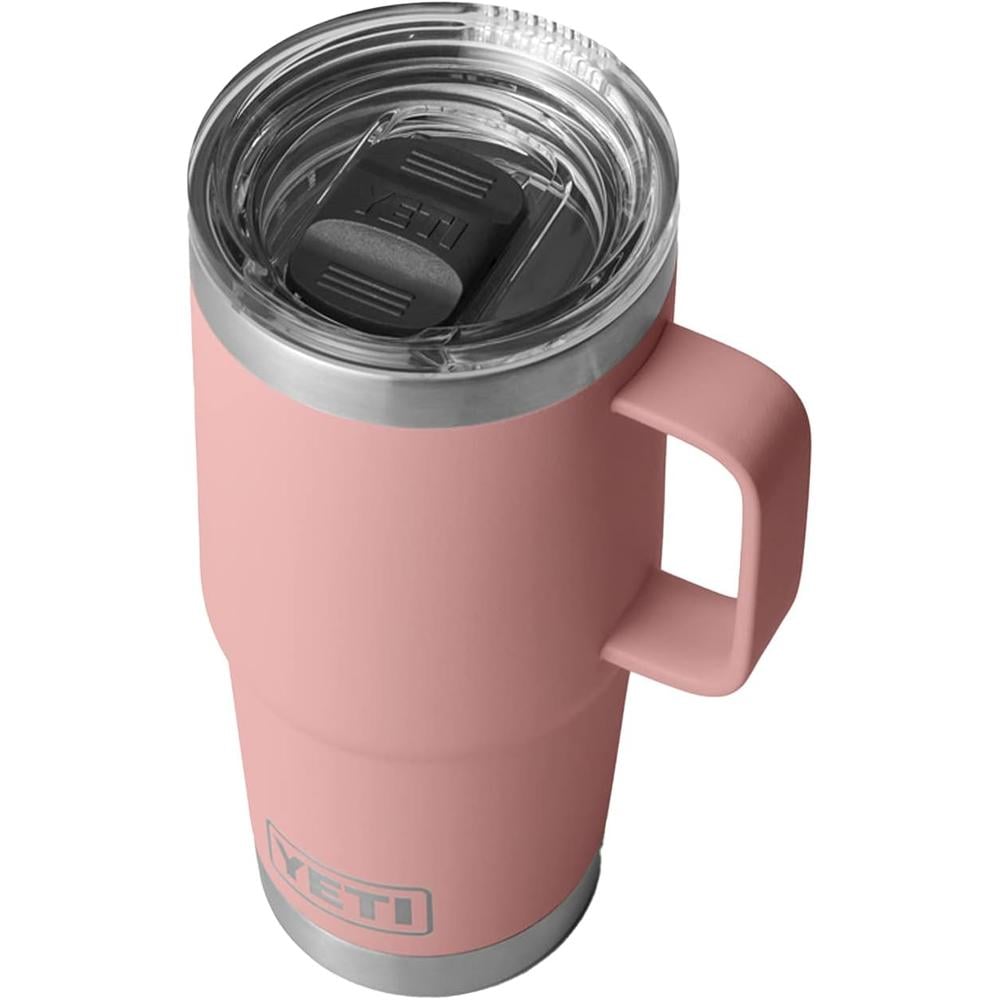 YETI RAMBLER VASO DE 20 OZ DE ACERO INOXIDABLE Y TAPA STRONGHOLD | PALO ROSA - 1