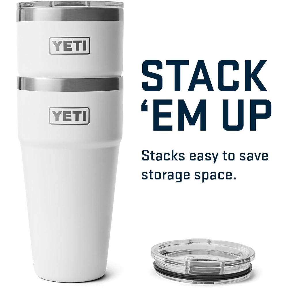YETI RAMBLER VASO DE 30 OZ DE ACERO INOXIDABLE CON TAPA MAGSLIDER | BLANCO - 6