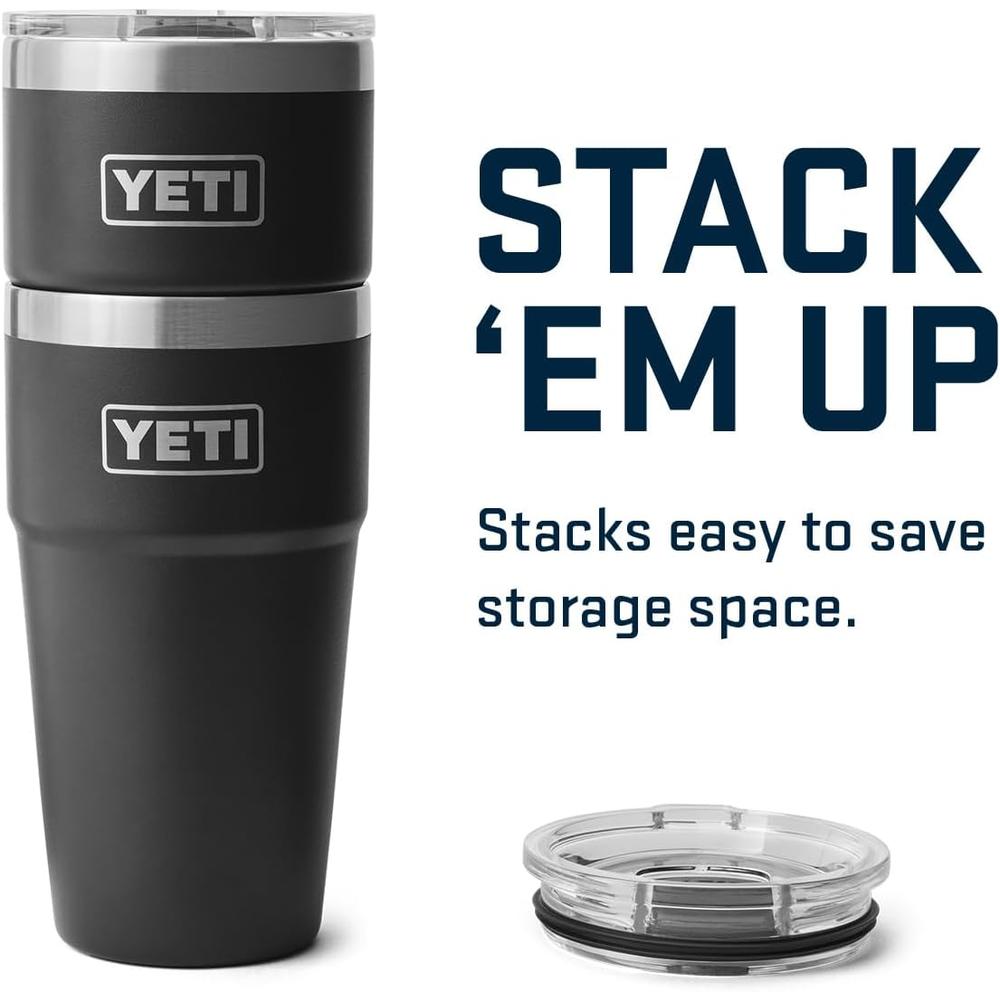 YETI RAMBLER VASO DE 20 OZ DE ACERO INOXIDABLE Y TAPA MAGSLIDER | NEGRO - 6