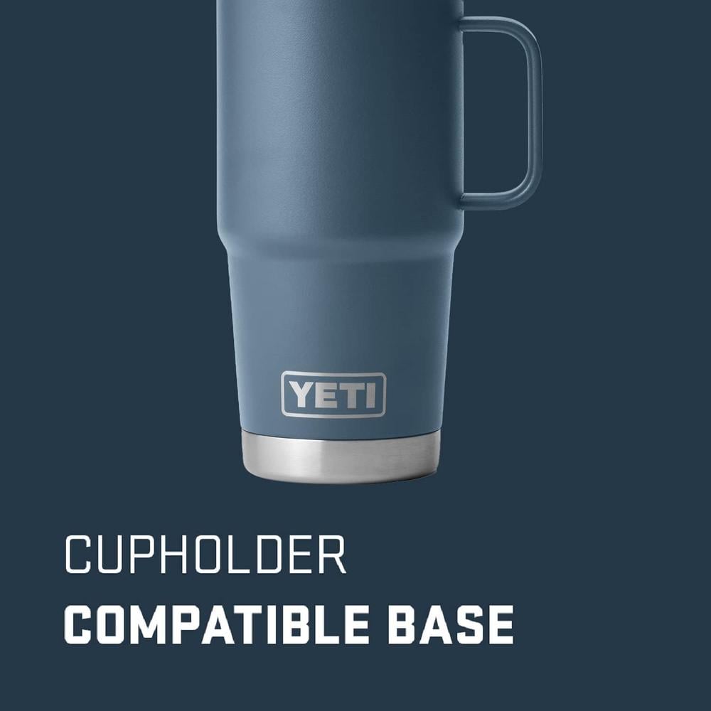 YETI RAMBLER VASO DE 20 OZ DE ACERO INOXIDABLE Y TAPA STRONGHOLD | AZUL ACERO - 2