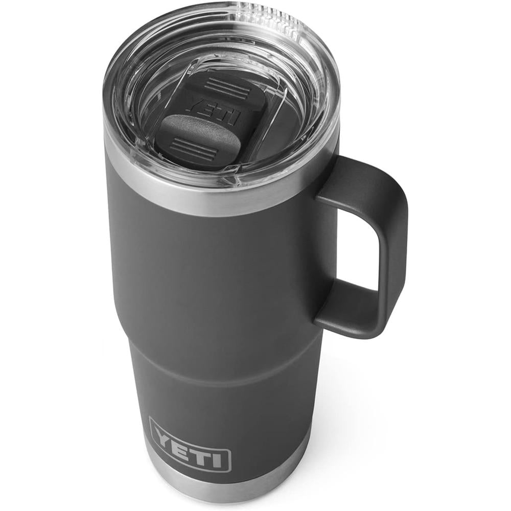 YETI RAMBLER VASO DE 20 OZ DE ACERO INOXIDABLE Y TAPA STRONGHOLD | CARBÓN - 1