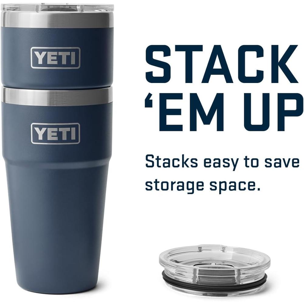 YETI RAMBLER VASO DE 20 OZ DE ACERO INOXIDABLE Y TAPA MAGSLIDER | AZUL MARINO - 6