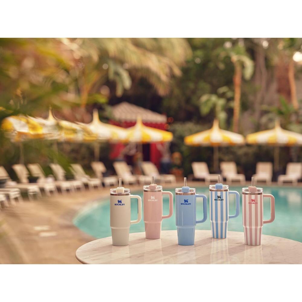 STANLEY QUENCHER H2.0 TUMBLER CON ASA Y PAJILLA 30 OZ | OASIS ROYAL CREAM - 6