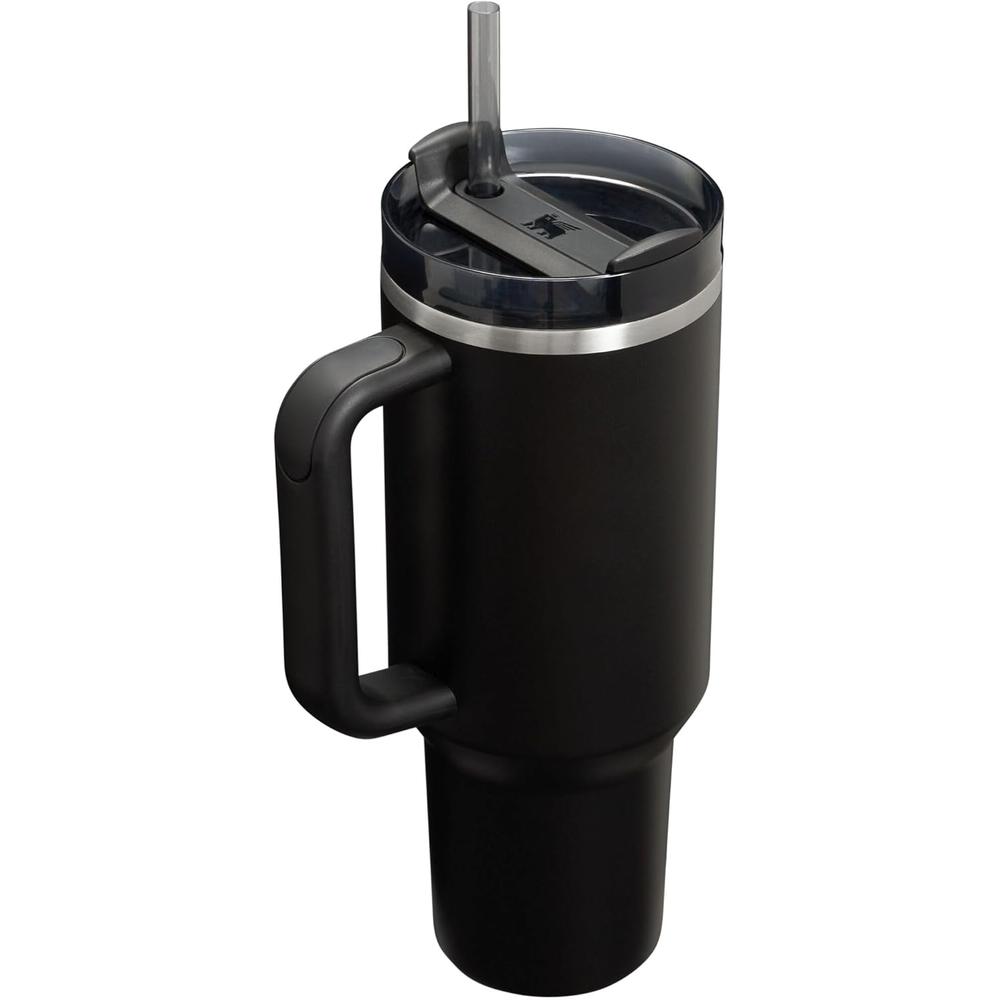 STANLEY QUENCHER H2.0 TUMBLER CON ASA Y PAJILLA 40 OZ | BLACK 2.0 - 2