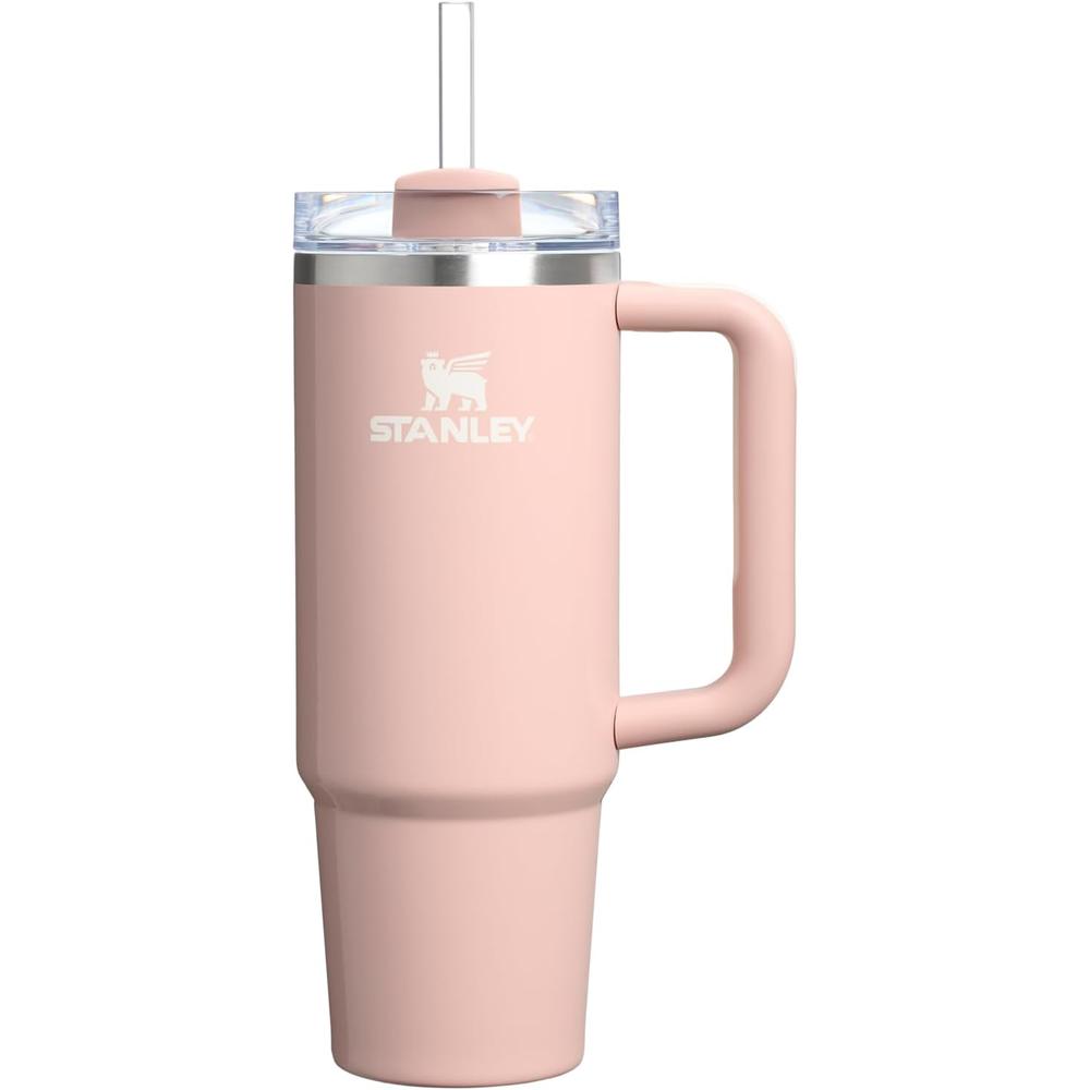 STANLEY QUENCHER H2.0 TUMBLER CON ASA Y PAJILLA 30 OZ | OASIS PEACH WHIP GLOSS - 1