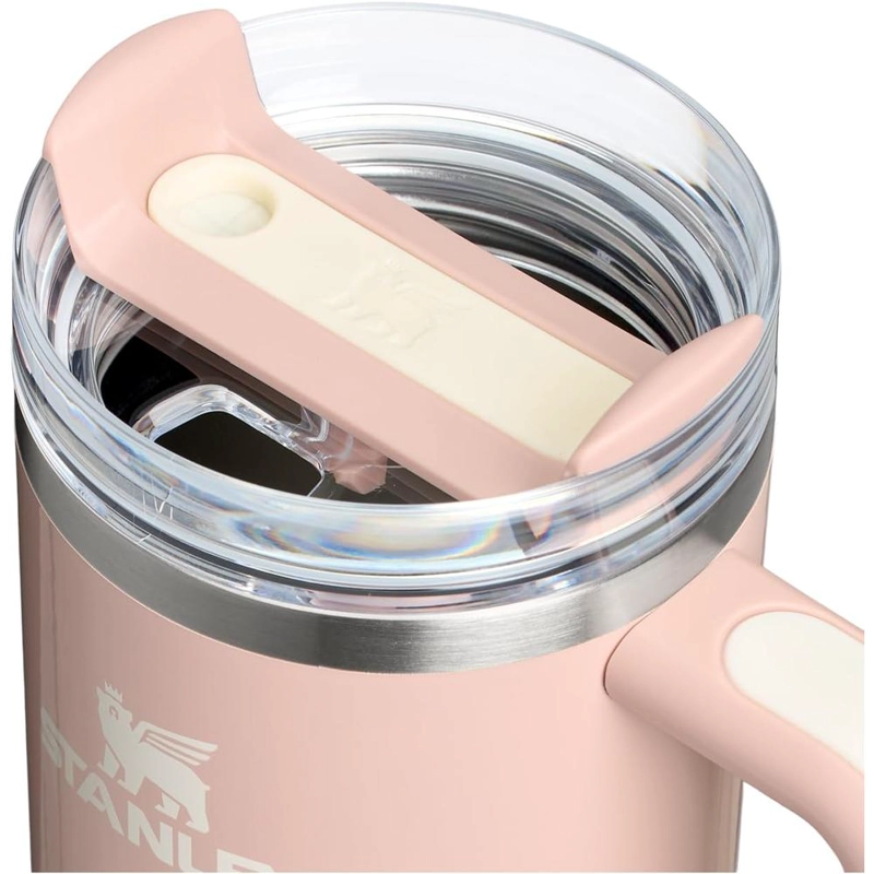 STANLEY QUENCHER H2.0 TUMBLER CON ASA Y PAJILLA 30 OZ | OASIS PEACH WHIP GLOSS - 2