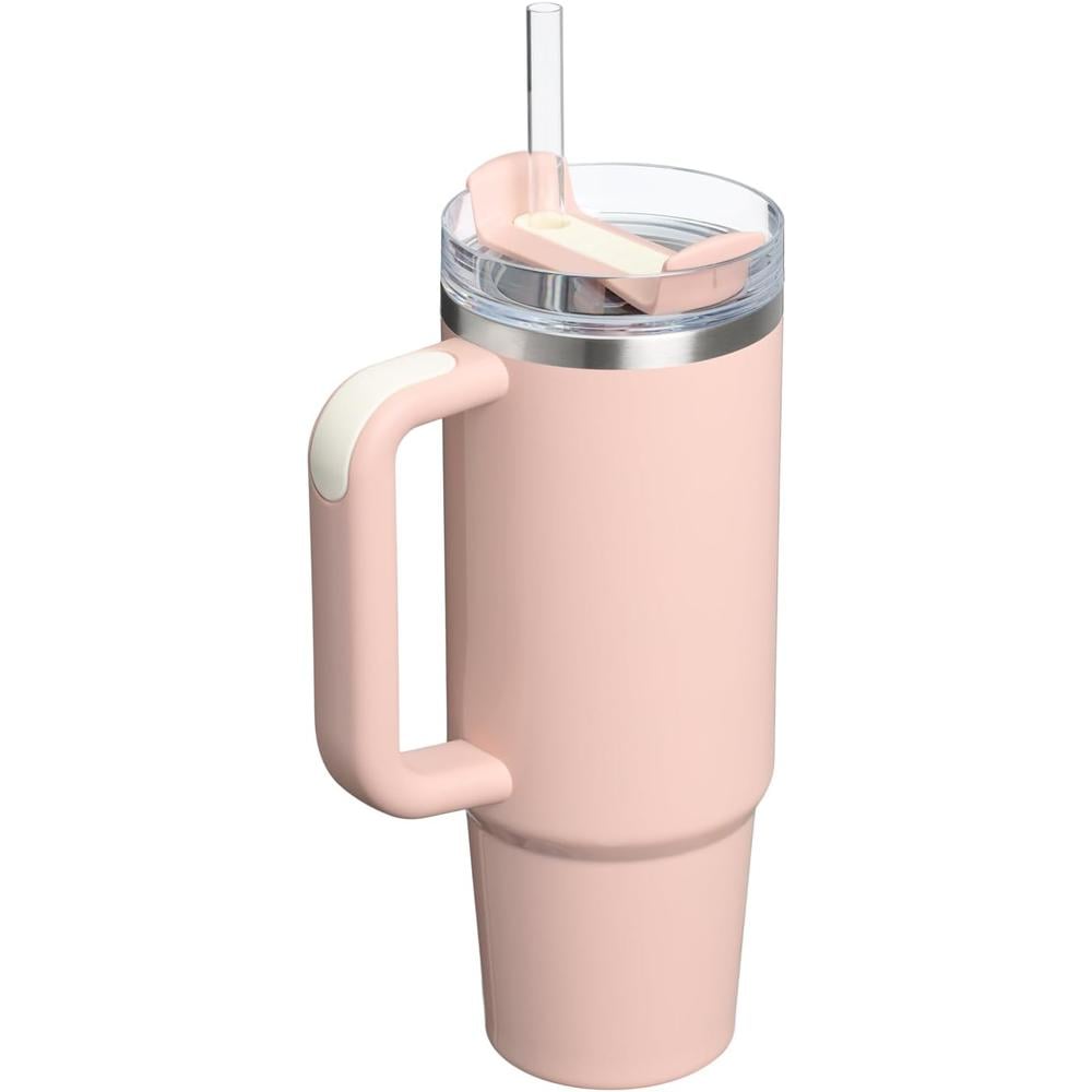 STANLEY QUENCHER H2.0 TUMBLER CON ASA Y PAJILLA 30 OZ | OASIS PEACH WHIP GLOSS - 3
