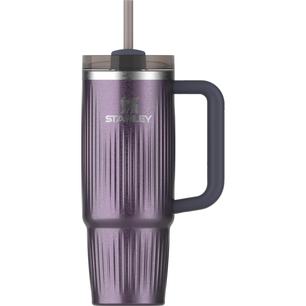 STANLEY QUENCHER H2.0 TUMBLER CON ASA Y PAJILLA 30 OZ | STREAKED WISTERIA GLOSS - 1
