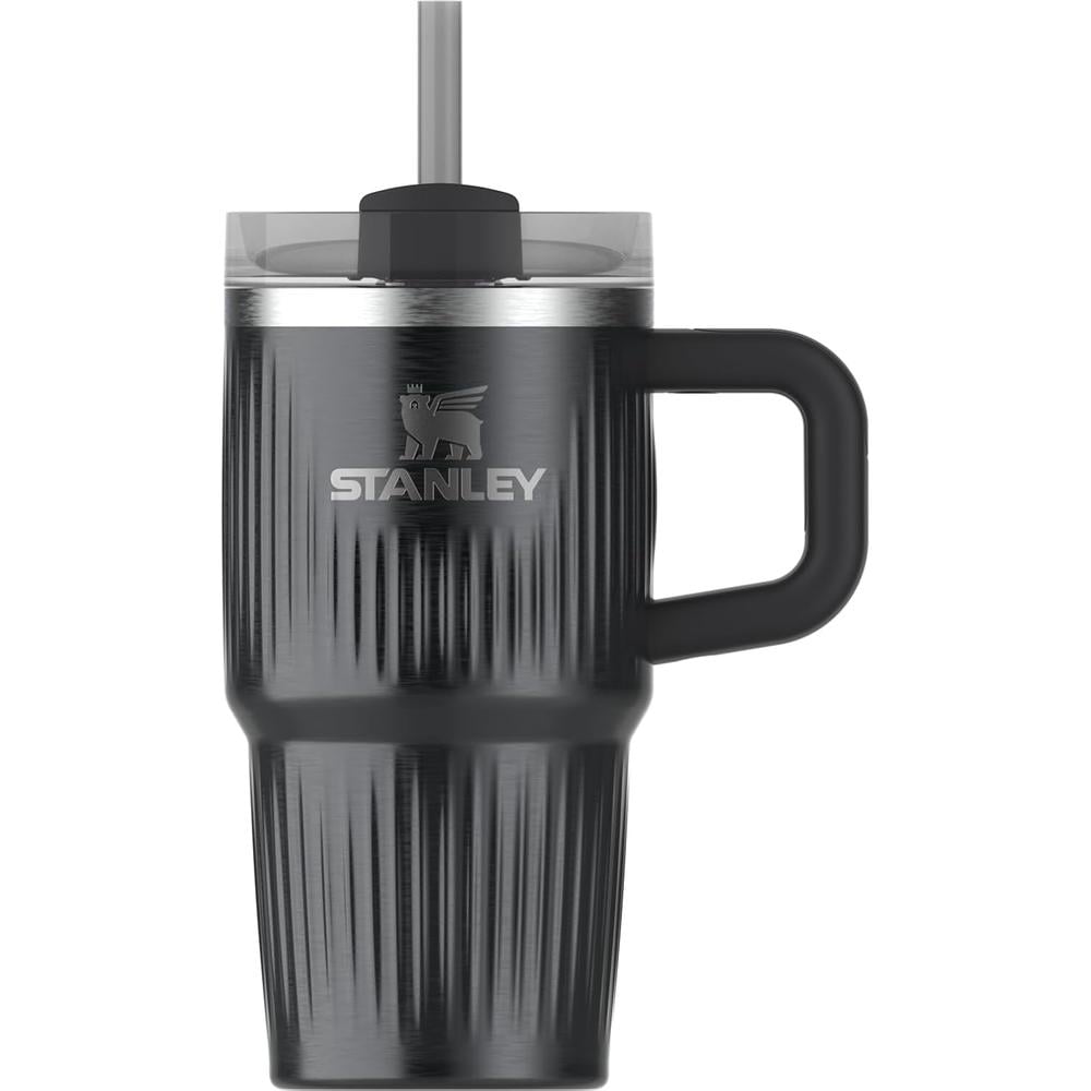STANLEY QUENCHER H2.0 TUMBLER CON ASA Y PAJILLA 20 OZ | BLACK STRIATED - 1