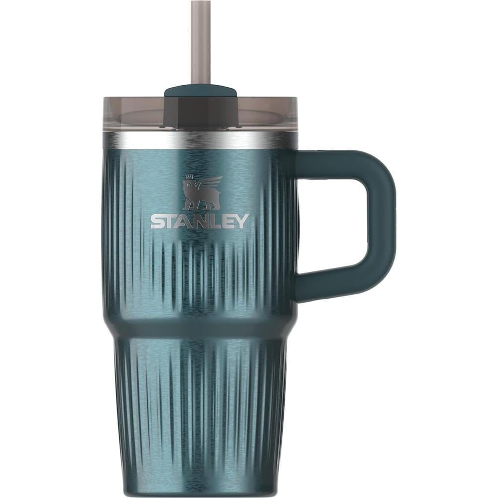 STANLEY QUENCHER H2.0 TUMBLER CON ASA Y PAJILLA 20 OZ | MARINA SHINE STRIATED - 1