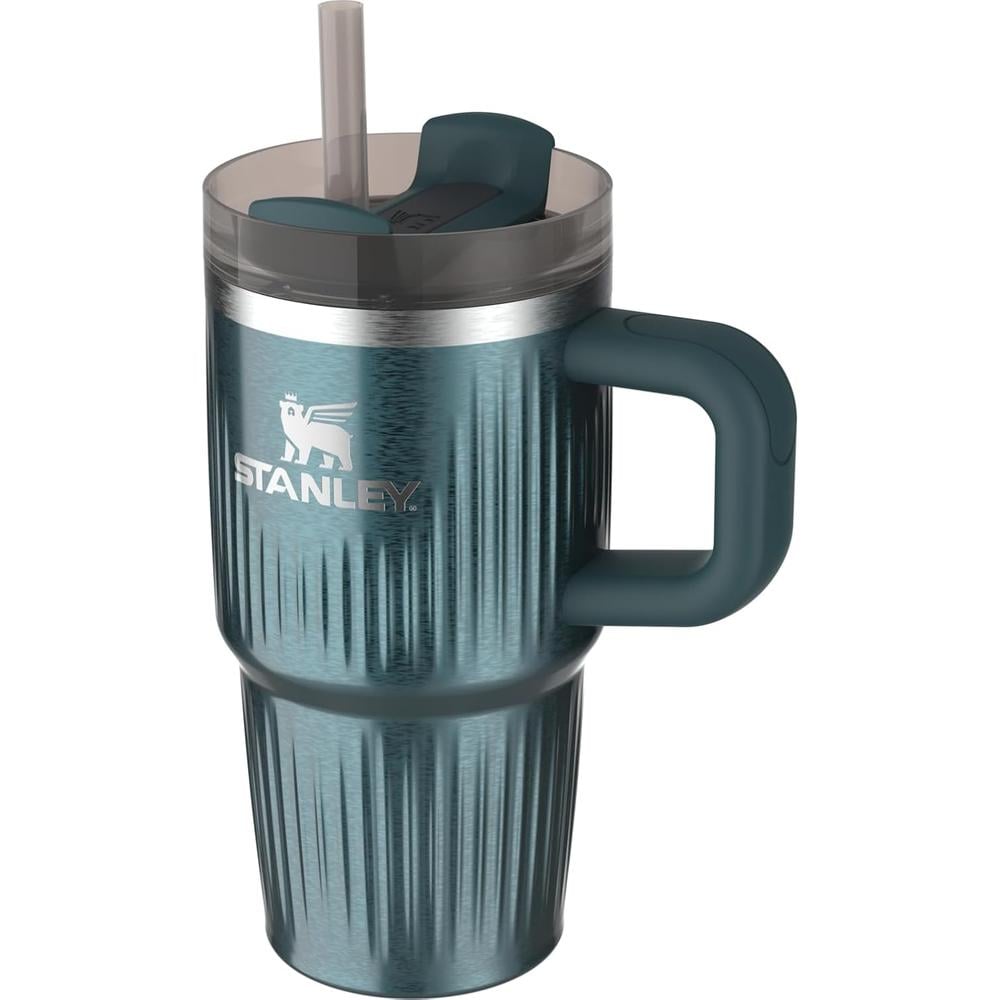 STANLEY QUENCHER H2.0 TUMBLER CON ASA Y PAJILLA 20 OZ | MARINA SHINE STRIATED - 2