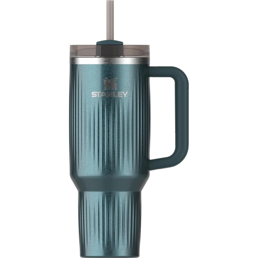 STANLEY QUENCHER H2.0 TUMBLER CON ASA Y PAJILLA 40 OZ | MARINA SHINE STRIATED - 1
