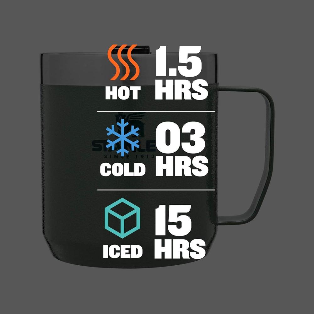 STANLEY STAY-HOT CAMP MUG – TAZA TÉRMICA 12 OZ | HAMMERTONE GREEN - 5