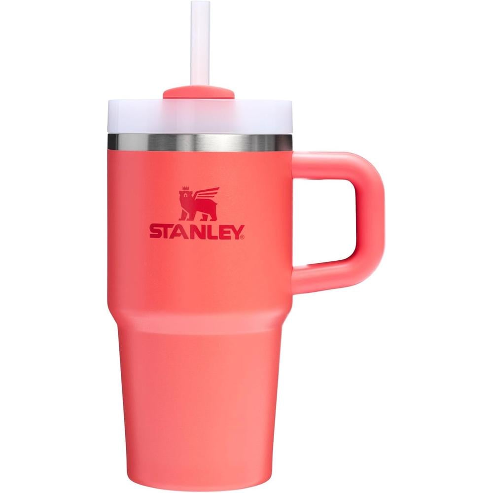 STANLEY QUENCHER H2.0 TUMBLER CON ASA Y PAJILLA 20 OZ | HOT CORAL - 1