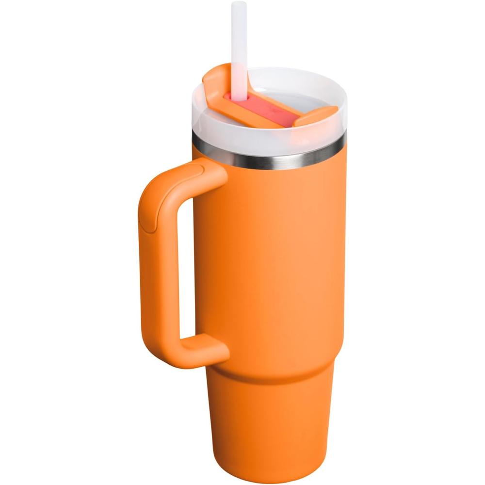STANLEY QUENCHER H2.0 TUMBLER CON ASA Y PAJILLA 30 OZ | GOLDENROD CORAL - 3