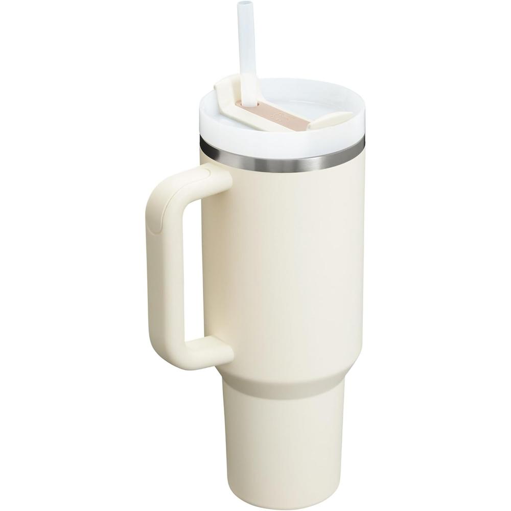 STANLEY QUENCHER H2.0 TUMBLER CON ASA Y PAJILLA 40 OZ | CREAM 2.0 - 2